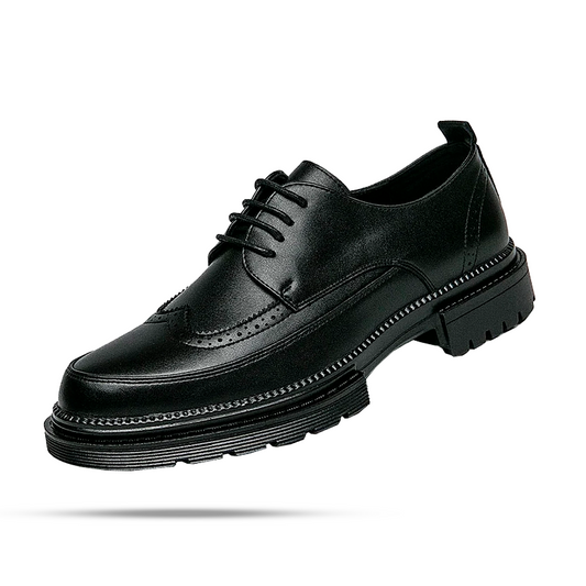 Men's Sevilha Textured Leather Derby Shoes - Veltic