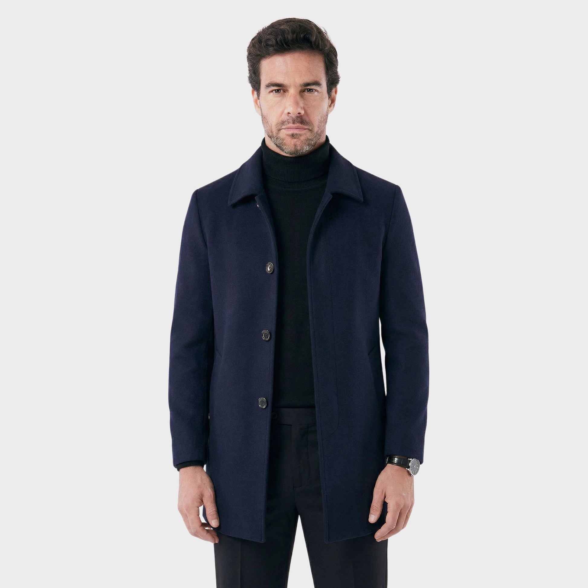 Men's Short Invictus Overcoat - Veltic