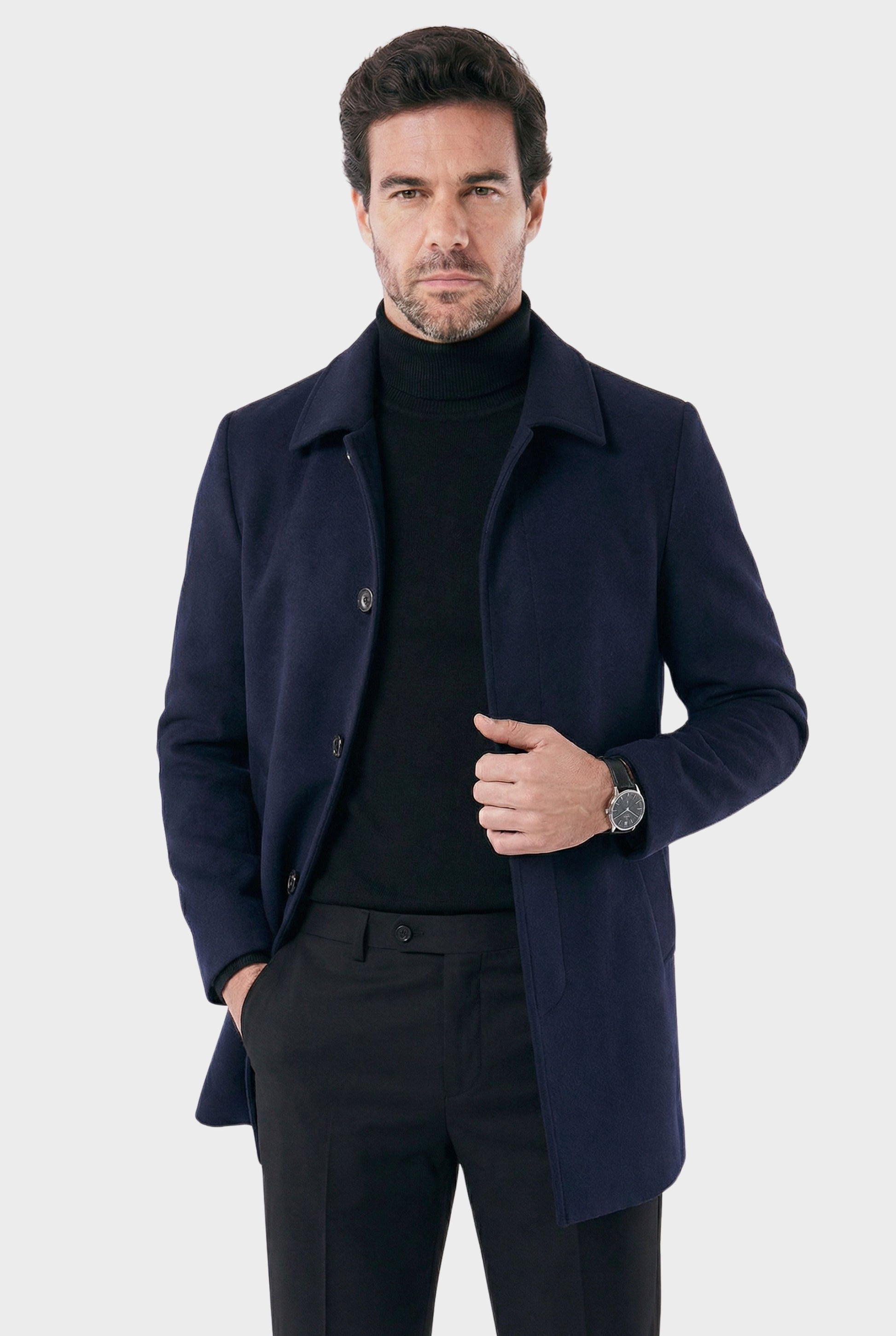 Men's Short Invictus Overcoat - Veltic