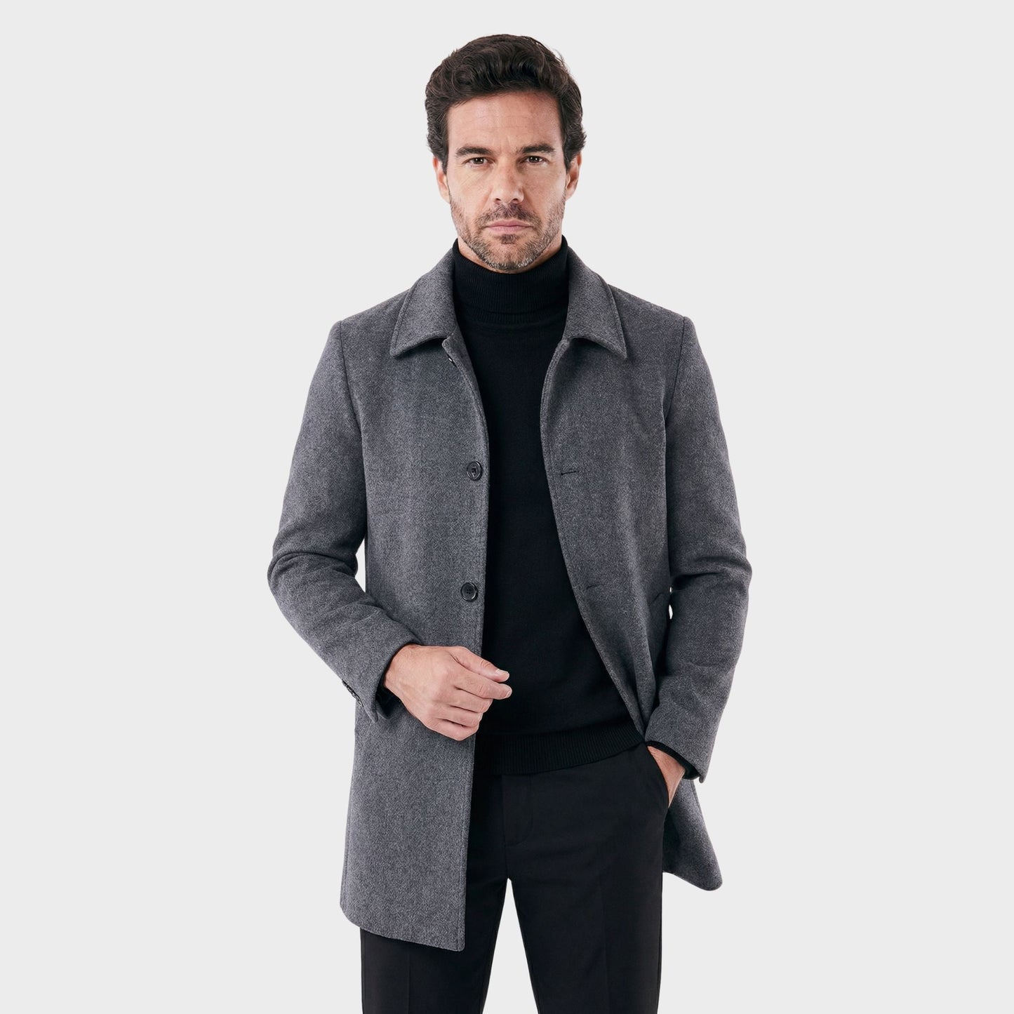 Men's Short Invictus Overcoat - Veltic