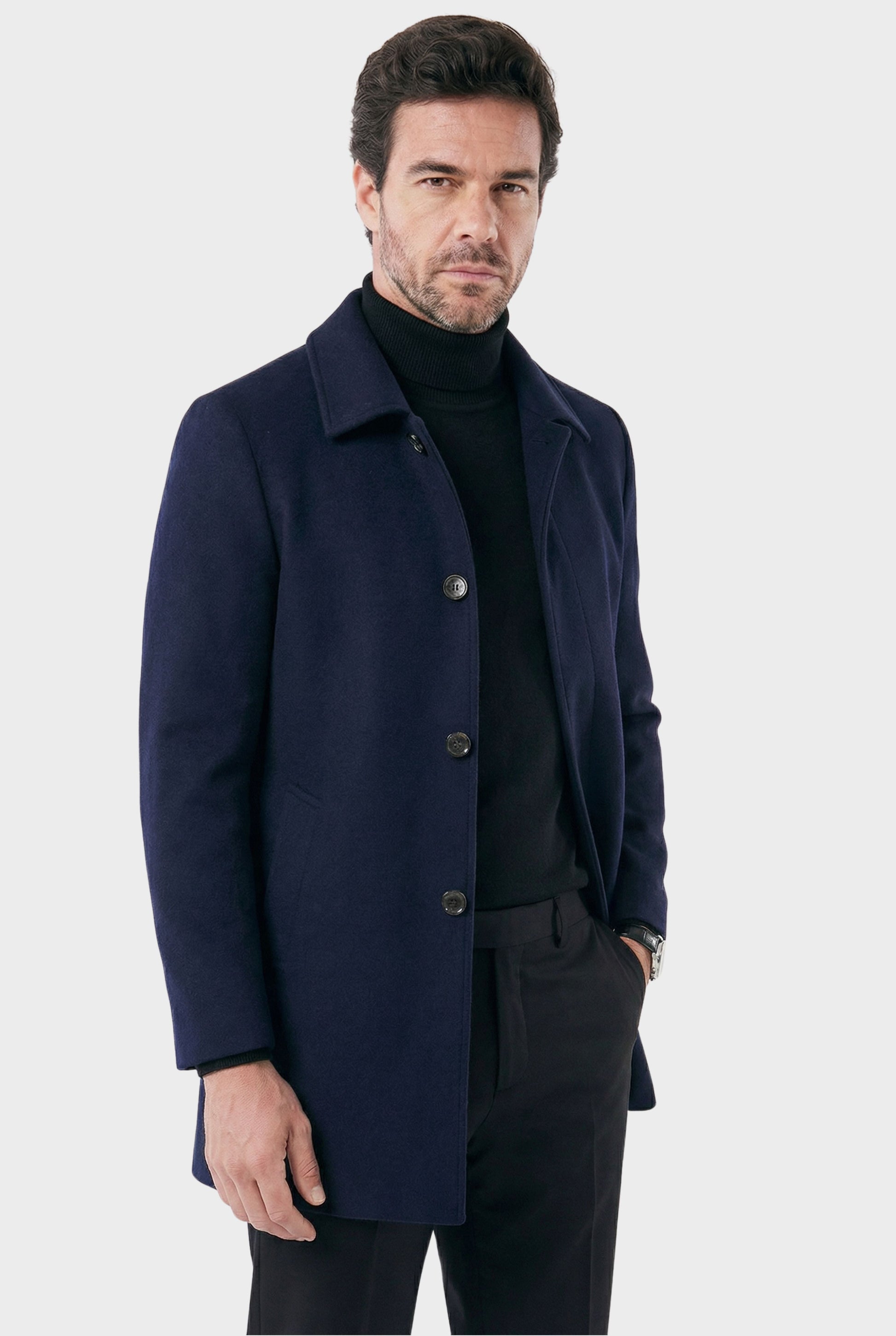 Men's Short Invictus Overcoat - Veltic