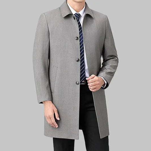 Veltic Men's Formal Overcoat with Clean Finish - Veltic