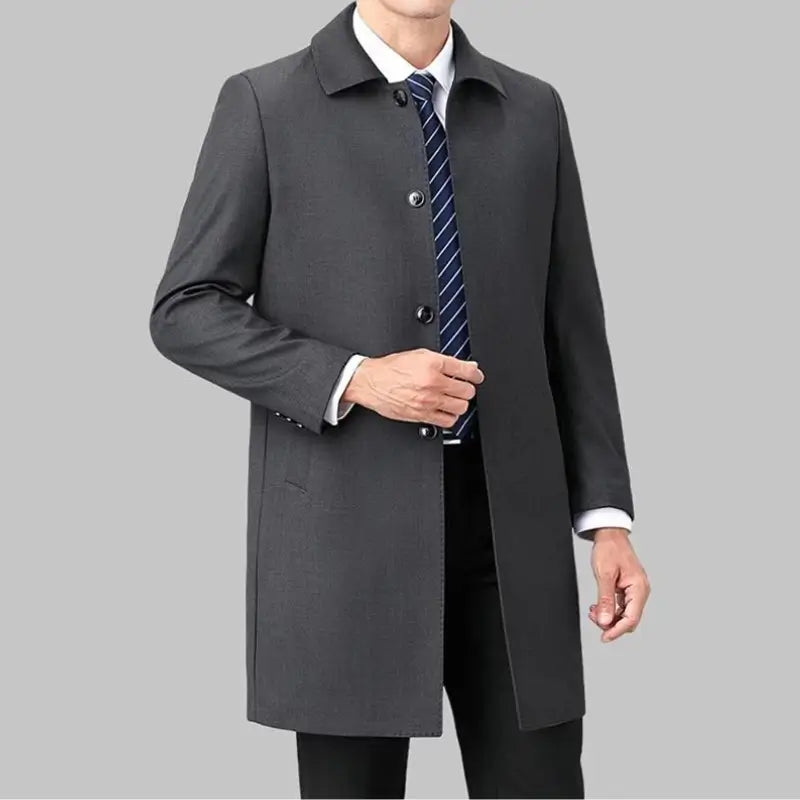 Veltic Men's Formal Overcoat with Clean Finish - Veltic