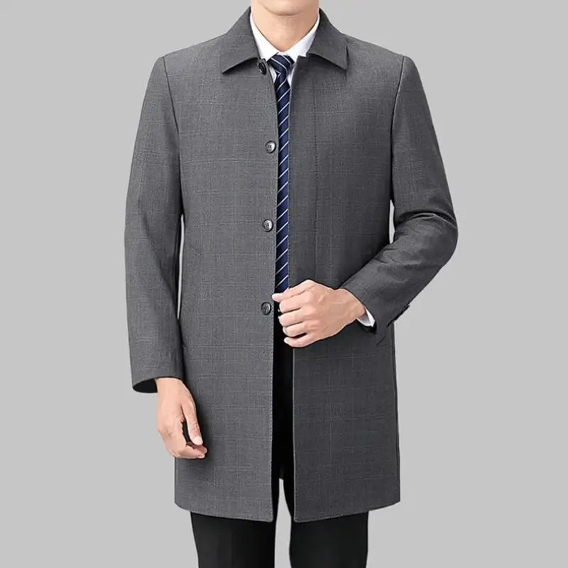 Veltic Men's Formal Overcoat with Clean Finish - Veltic