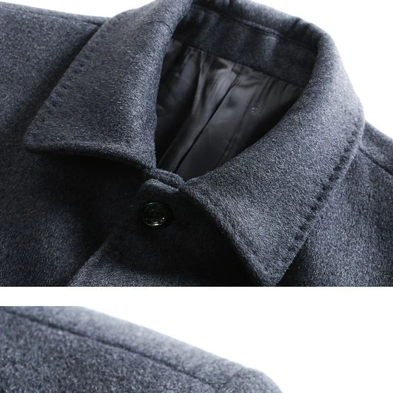 Men's Short Invictus Overcoat - Veltic