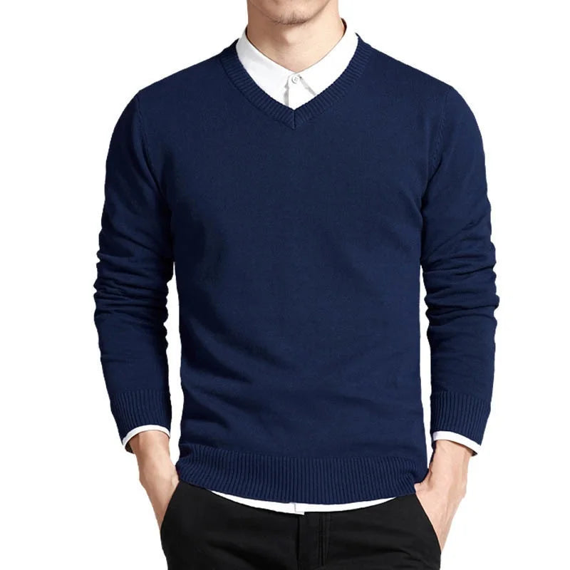 Men's Casual V-Neck Sweater styled for everyday wear