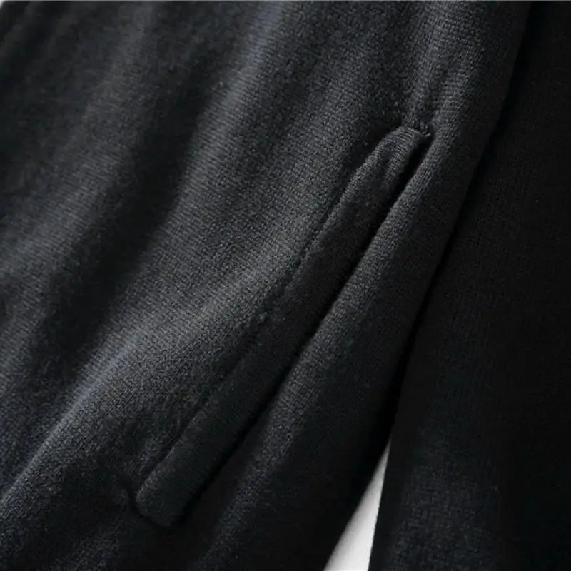 Men's Full-Zip Sweater with High Collar - Veltic