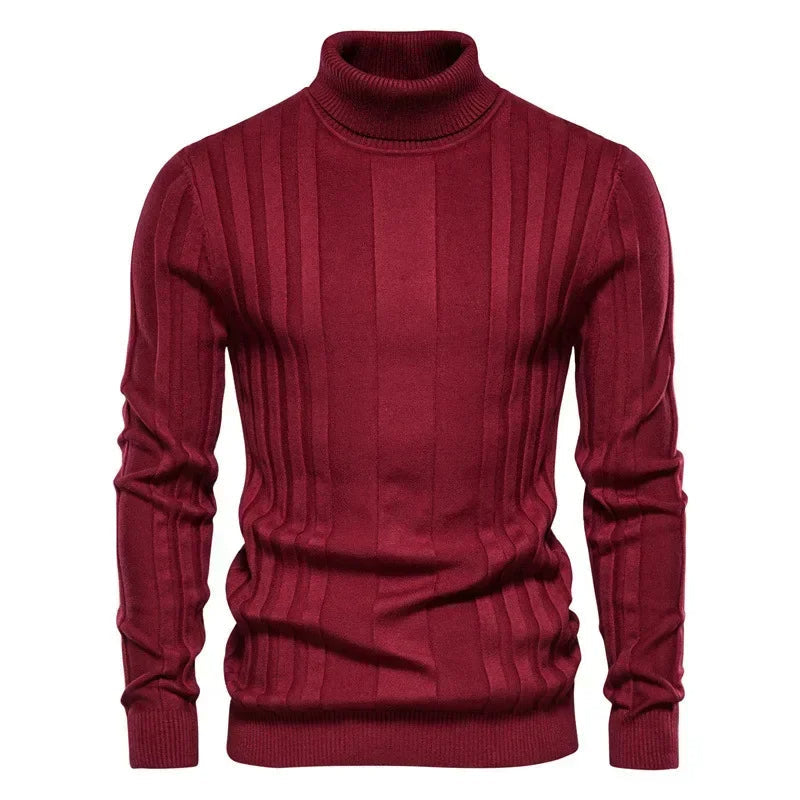 Veltic Men's Turtleneck Sweater with Structured Fit - Veltic