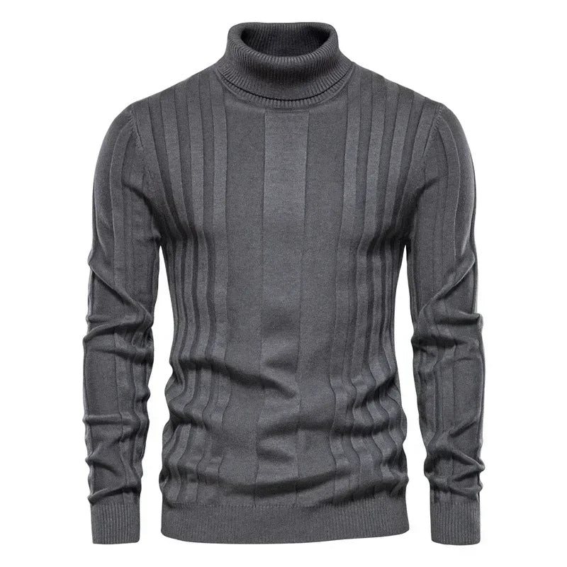 Veltic Men's Turtleneck Sweater with Structured Fit - Veltic