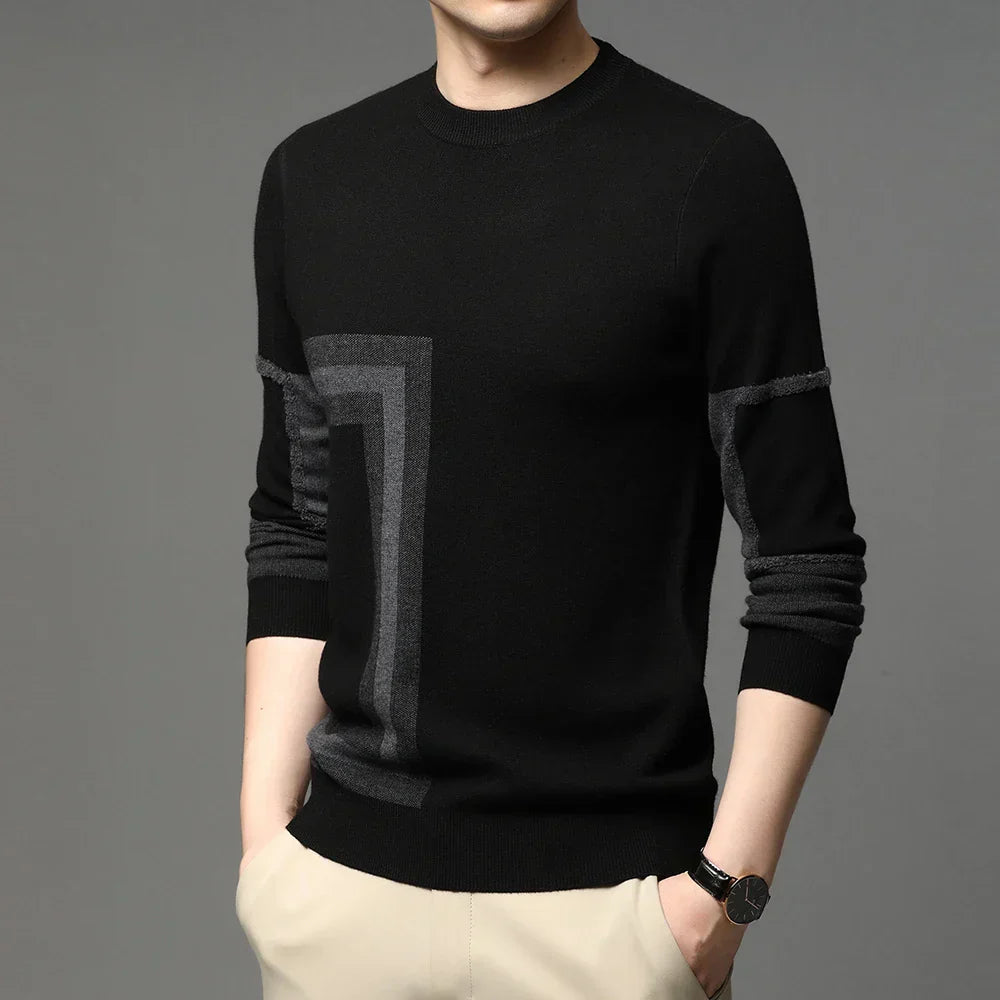 Veltic Men's Sweater Atlas with Geometric Pattern - Veltic