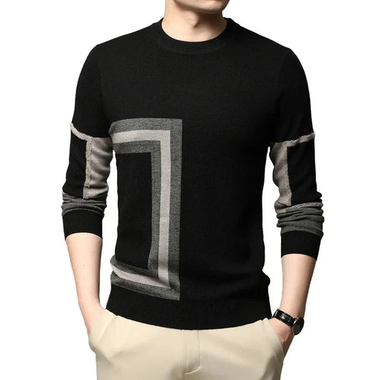 Veltic Men's Sweater Atlas with Geometric Pattern - Veltic