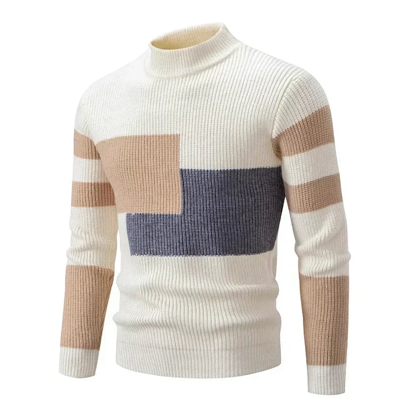 Men's Pullover Sweater in Ribbed Knit - Veltic