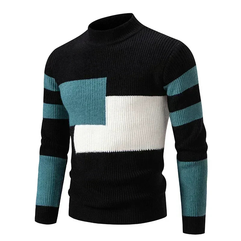 Men's Pullover Sweater in Ribbed Knit - Veltic