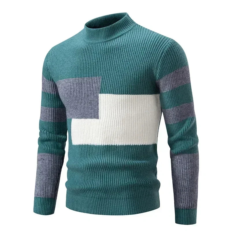 Men's Pullover Sweater in Ribbed Knit - Veltic
