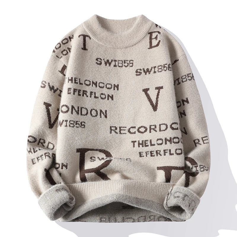 Men's Oversized Sweater with Mock Neck - Veltic