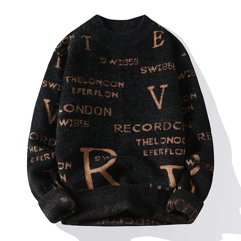 Men's Oversized Sweater with Mock Neck - Veltic