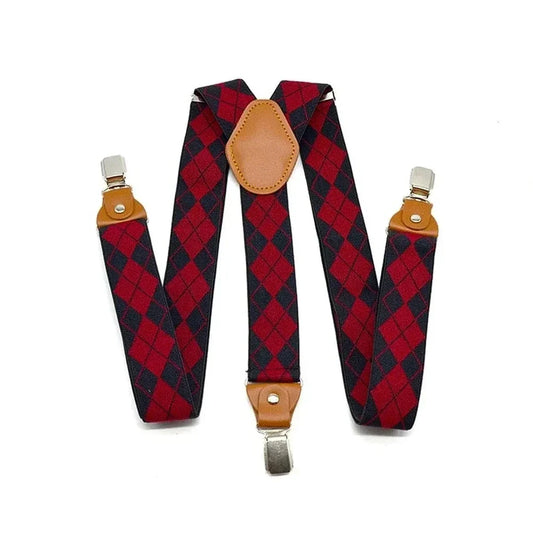 Men's Checkered Suspenders Veltic - Veltic