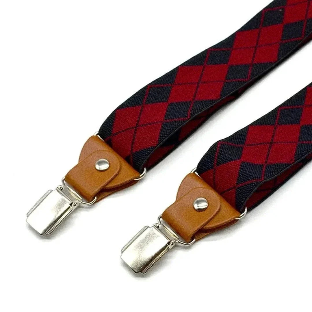 Men's Checkered Suspenders Veltic - Veltic