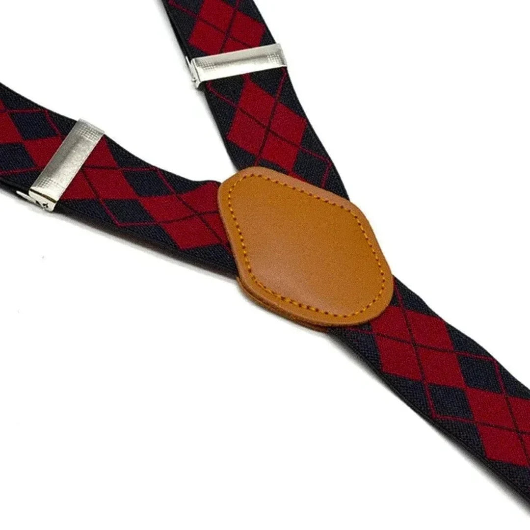 Men's Checkered Suspenders Veltic - Veltic
