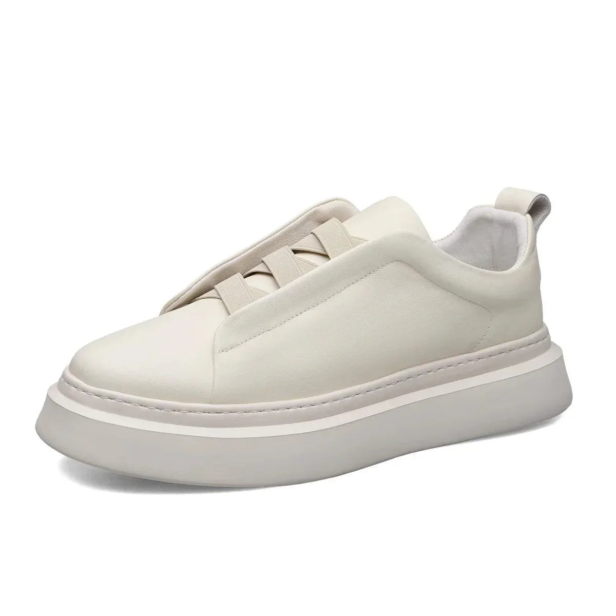 Men's Elegant Casual Leather Sneakers Amsterdam - Veltic