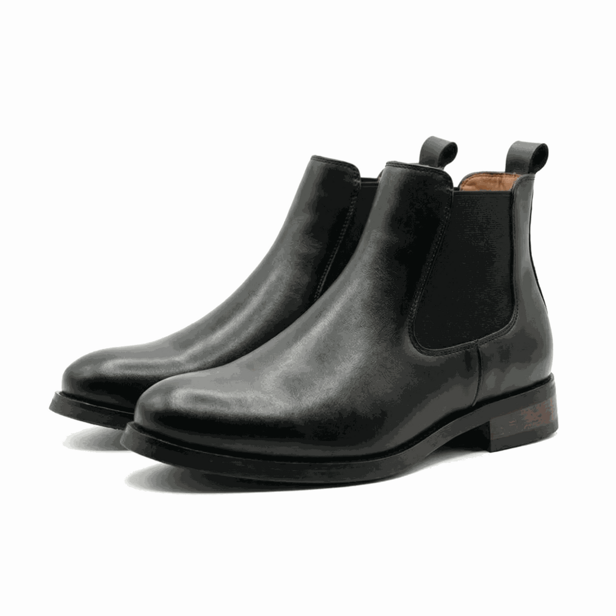 Pair of Briston Black men's Chelsea boots in refined black design