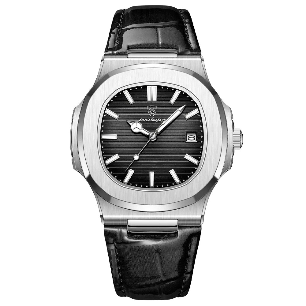 Men's Veltic Noir Watch with Leather Strap - Veltic