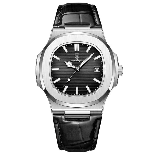 Men's Veltic Noir Watch with Leather Strap - Veltic