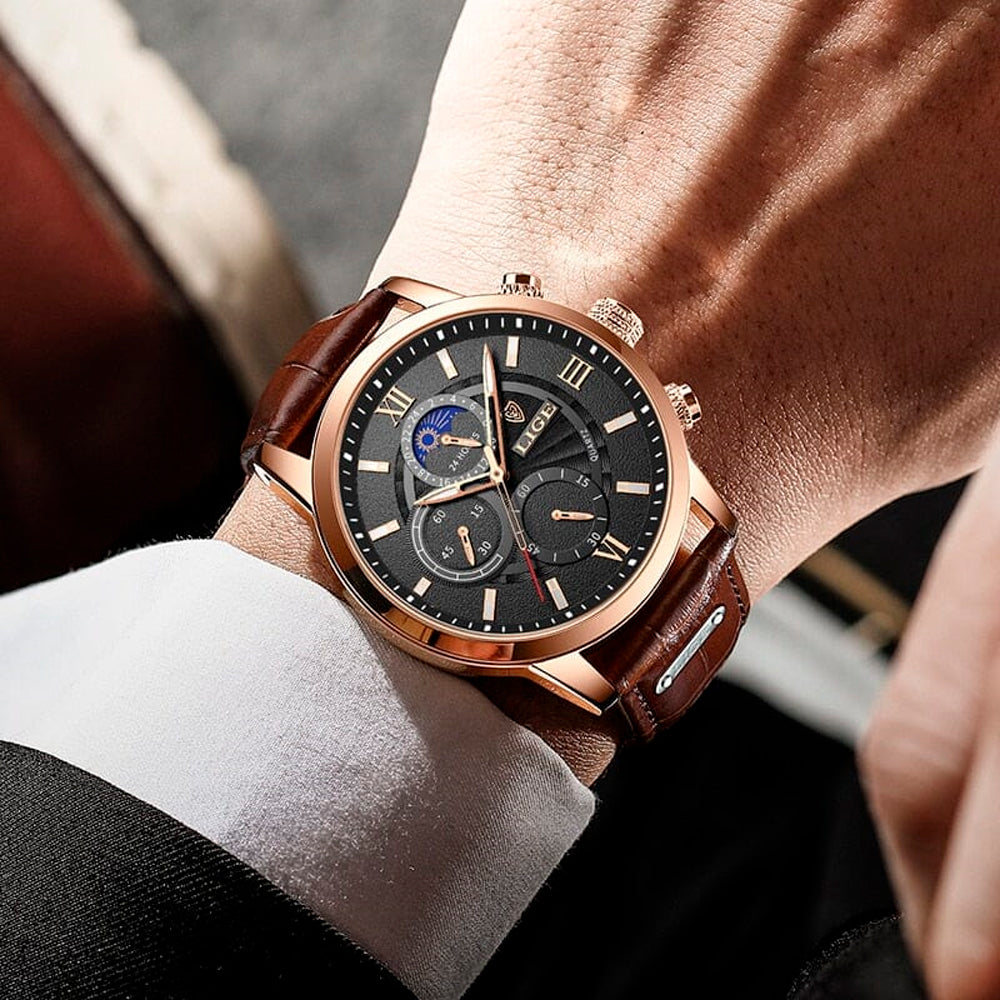 Men's Veltic Troyan Watch with Leather Strap - Veltic
