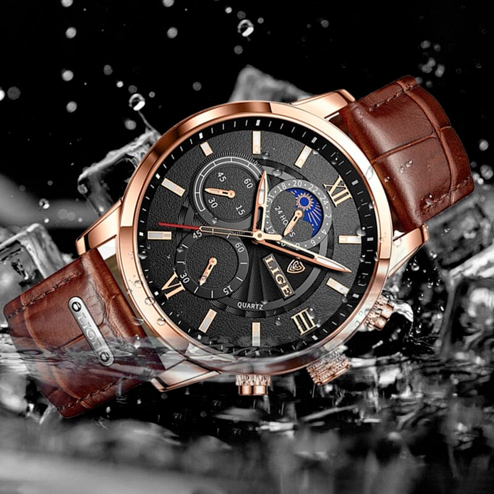 Men's Veltic Troyan Watch with Leather Strap - Veltic