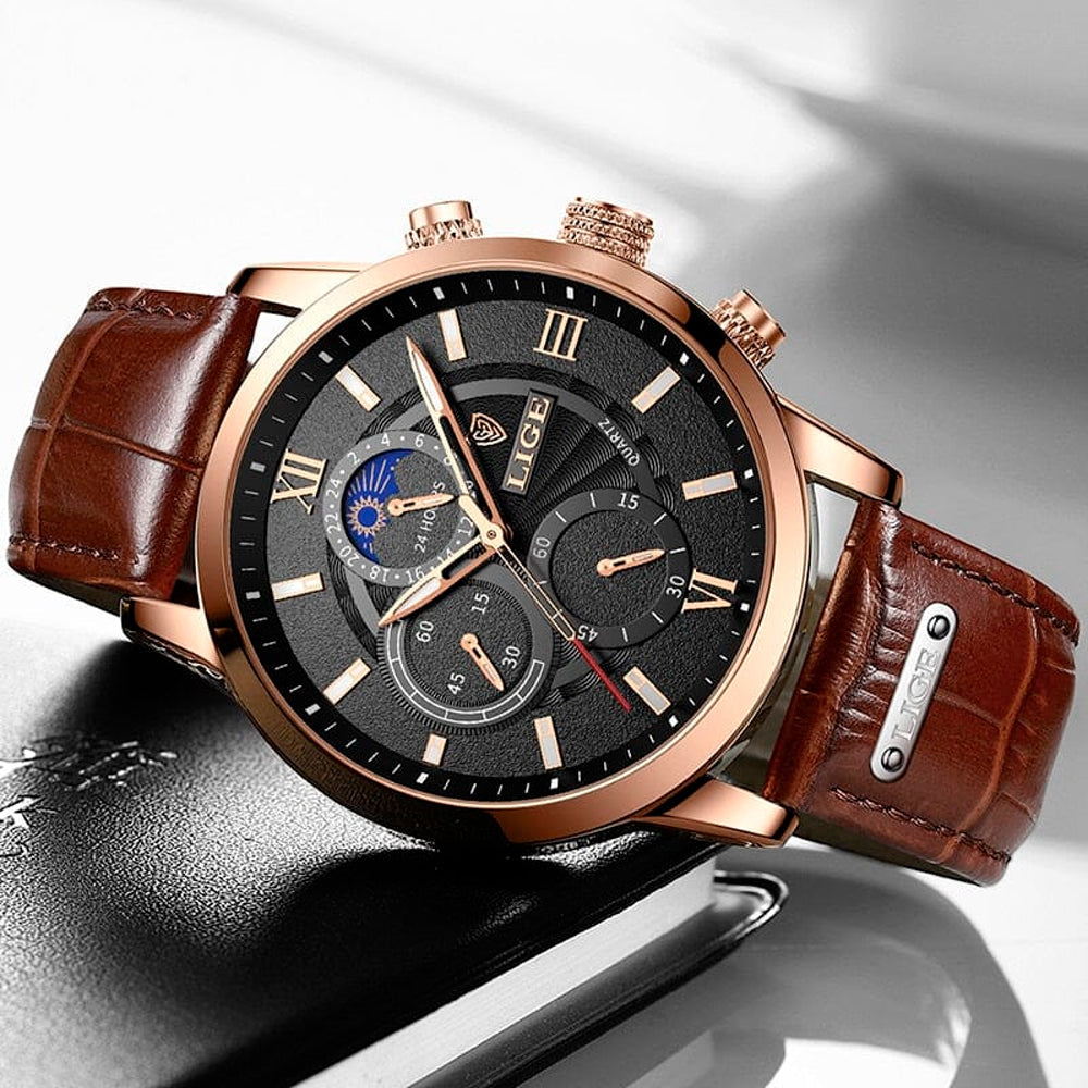 Men's Veltic Troyan Watch with Leather Strap - Veltic
