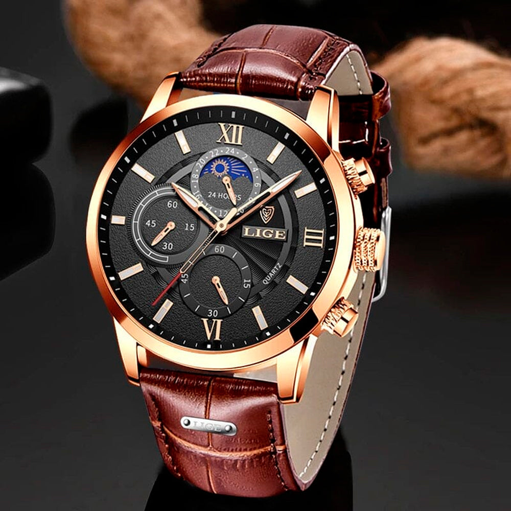 Men's Veltic Troyan Watch with Leather Strap - Veltic